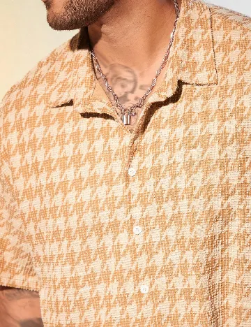 Camasa SHEIN Plus Size Men, galben