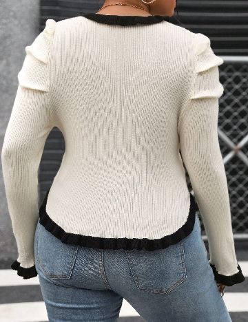 Bluza SHEIN CURVE, ecru