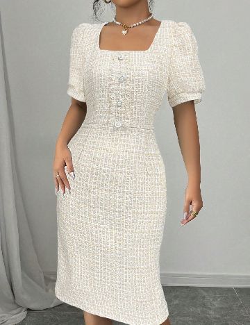 Compleu SHEIN, alb/crem