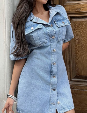 Rochie scurta SHEIN, albastru