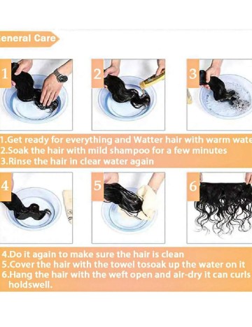 Set extensii de par 6 bucati SHEIN, negru