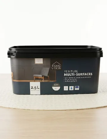Vopsea multi-suprafețe 2,5 l Home Vision, negru mat