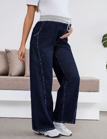 Pantaloni SHEIN Maternity, albastru