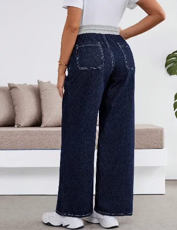 Pantaloni SHEIN Maternity, albastru