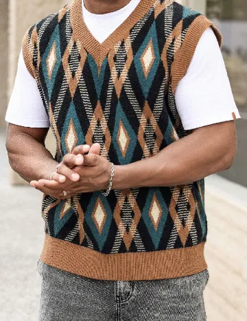 Vesta SHEIN Plus Size Men, mix culori