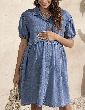 Rochie scurta SHEIN Maternity, albastru