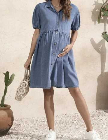 Rochie scurta SHEIN Maternity, albastru