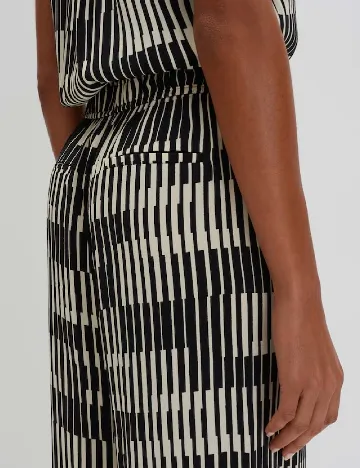 Salopeta Someday, crem/negru