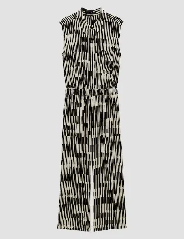 Salopeta Someday, crem/negru