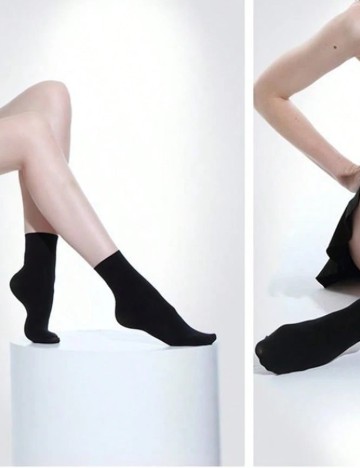 Set sosete 10 perechi SHEIN, negru/crem