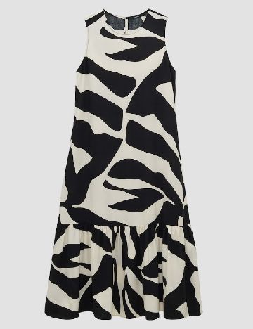 Rochie medie Someday, alb/negru