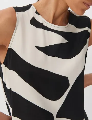 Rochie medie Someday, alb/negru