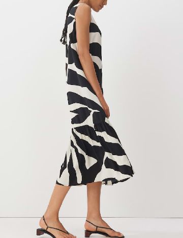 Rochie medie Someday, alb/negru