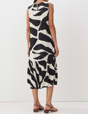Rochie medie Someday, alb/negru