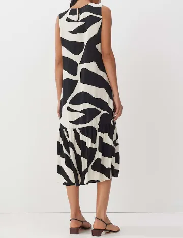 Rochie medie Someday, alb/negru