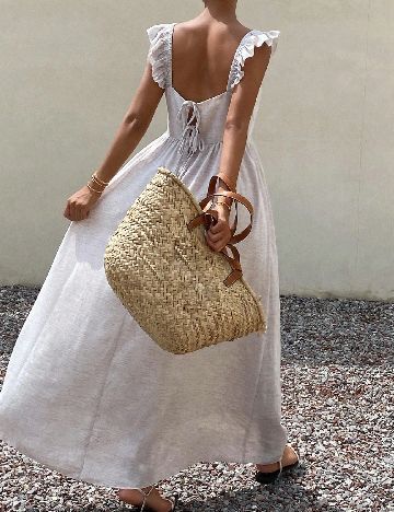 Rochie lunga Dazy, bej