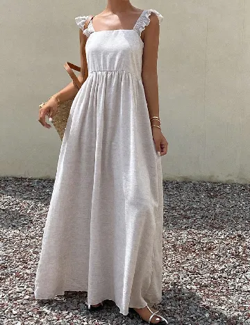 Rochie lunga Dazy, bej