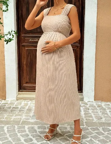 Rochie lunga SHEIN Maternity, maro