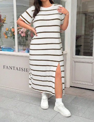 Rochie lunga SHEIN CURVE, alb