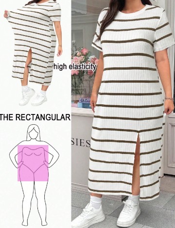 Rochie lunga SHEIN CURVE, alb