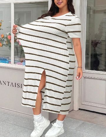 Rochie lunga SHEIN CURVE, alb