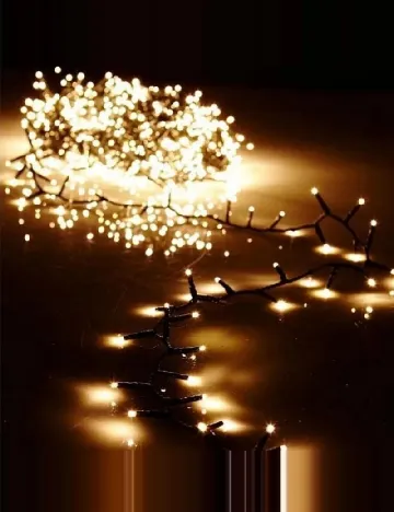 Ghirlanda luminoasa 45 m, 2000 lumini, interior - exterior Luxuriance Lights, alb cald
