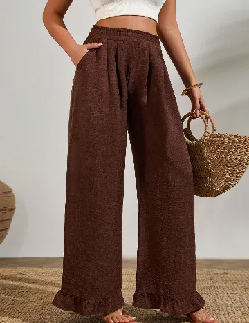 Pantaloni SHEIN CURVE, maro