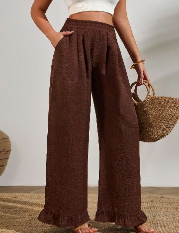 Pantaloni SHEIN CURVE, maro