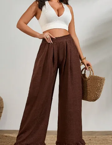 Pantaloni SHEIN CURVE, maro