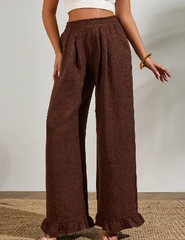 Pantaloni SHEIN CURVE, maro