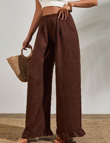 Pantaloni SHEIN CURVE, maro