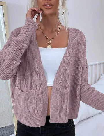 Cardigan SHEIN, roz pudra