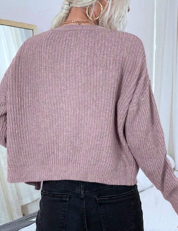 Cardigan SHEIN, roz pudra