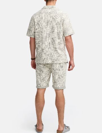 Pantaloni scurti INDICODE, alb/negru