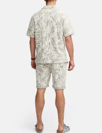 Pantaloni scurti INDICODE, alb/negru