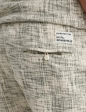 Pantaloni scurti INDICODE, alb/negru