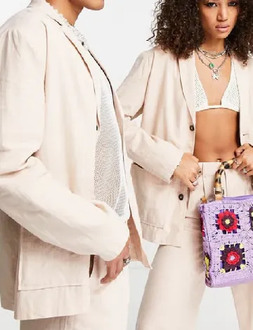 Sacou Reclaimed Vintage, crem