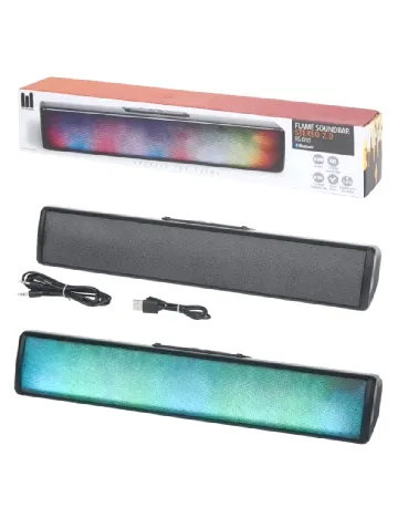 Minibară de Sunet cu Lumini LED RGB ROSELAND, negru