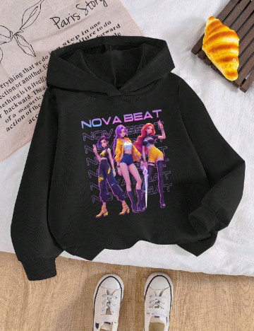 Hanorac Shein Kids, negru