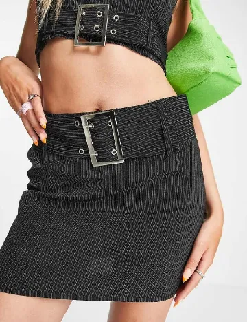 Fusta Tammy Girl, negru/alb