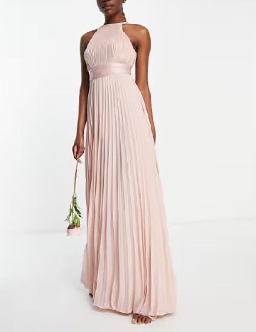 Rochie lunga ASOS, roz pudra