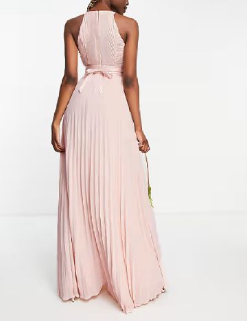 Rochie lunga ASOS, roz pudra