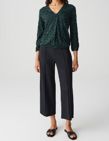 Bluza Opus, negru/verde