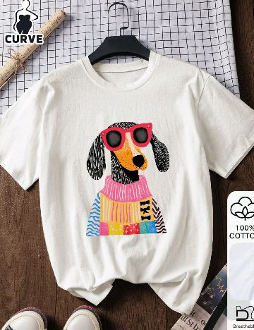 Tricou SHEIN CURVE, alb