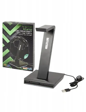 Suport casti cu functie incarcare Battletron, negru