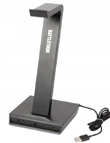 Suport casti cu functie incarcare Battletron, negru