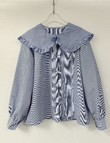 Camasa SHEIN, albastru/alb