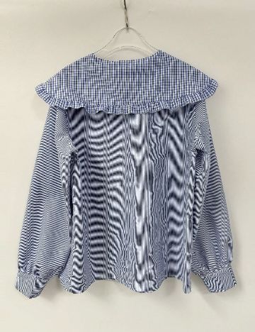 Camasa SHEIN, albastru/alb