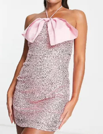 Rochie scurta Jaded Rose, roz