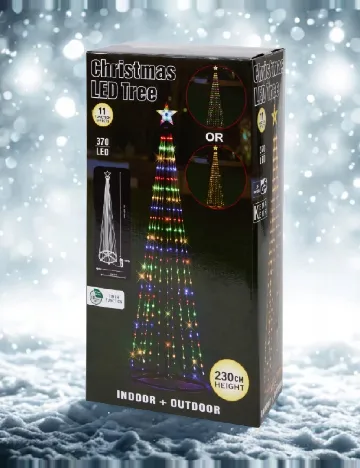 Brad de Crăciun 230 cm cu 370 LED-uri Kema Keur, mix culori